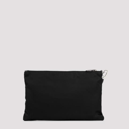26SS 프라다 트라이앵글 로고 리나일론 클러치백 2NH006 2DMH 0002 Black - PRADA