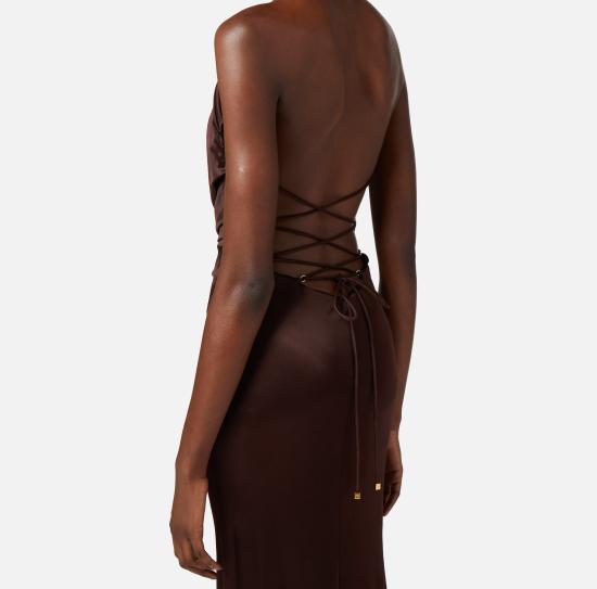 25SS 엘리자베타프랜치 롱 원피스 ABR0652E2 644 644 cacao Cacao - ELISABETTA FRANCHI