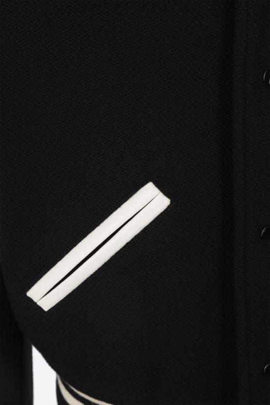 25SS 생로랑 봄버 자켓 354718Y180W1070 BLACK BLANC - SAINT LAURENT