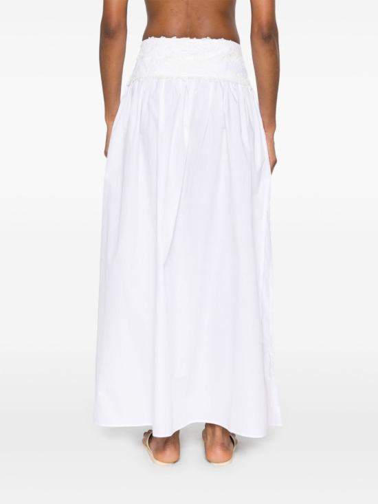 25SS 에르마노 설비노 미디 스커트 D464O605 OVZ10601 White - ERMANNO SCERVINO