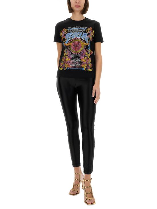 25SS 베르사체 반팔 티셔츠 78HAHC03 CJ01C899 BLACK - VERSACE