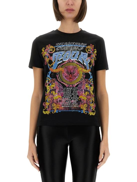 25SS 베르사체 반팔 티셔츠 78HAHC03 CJ01C899 BLACK