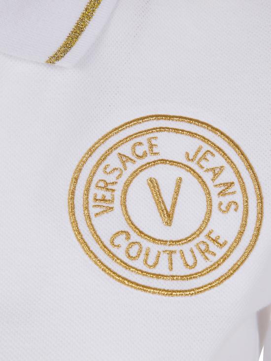 25SS 베르사체 폴로 티셔츠 78HAGT00CJ01TG03 WHITE GOLD DOM - VERSACE