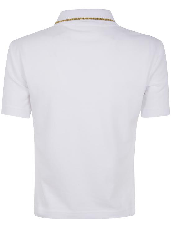 25SS 베르사체 폴로 티셔츠 78HAGT00CJ01TG03 WHITE GOLD DOM - VERSACE