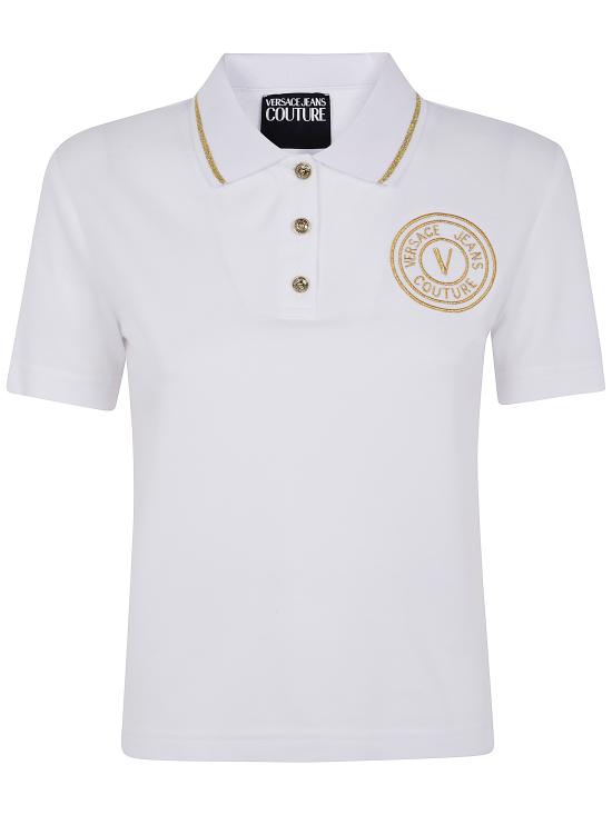 25SS 베르사체 폴로 티셔츠 78HAGT00CJ01TG03 WHITE GOLD DOM