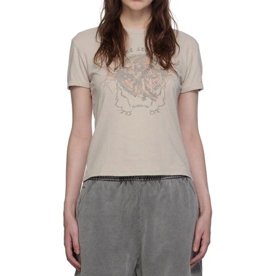 24FW 아크네 스튜디오 반팔 티셔츠 FNWNTSHI000701 DJO Gray GRAY - ACNE STUDIOS