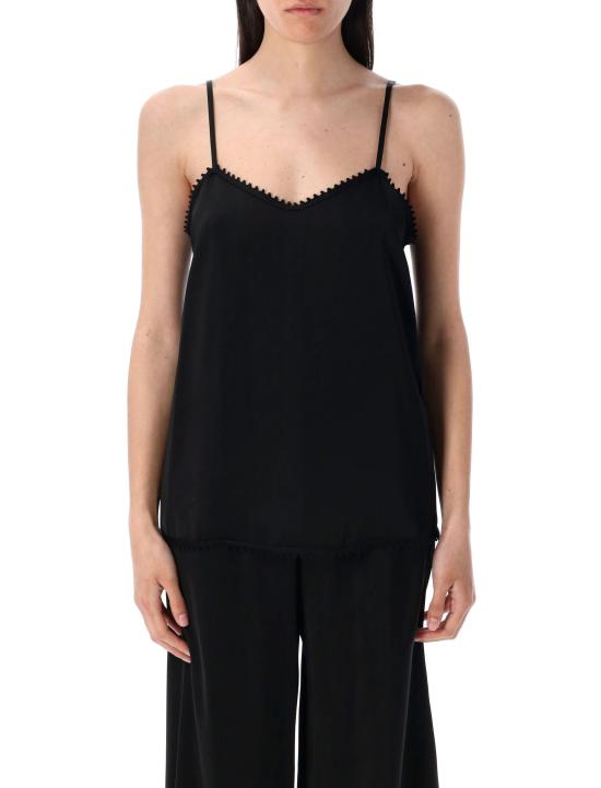 25SS 파비아나 필리피 민소매 티셔츠 TPD265F302L222 825 BLACK