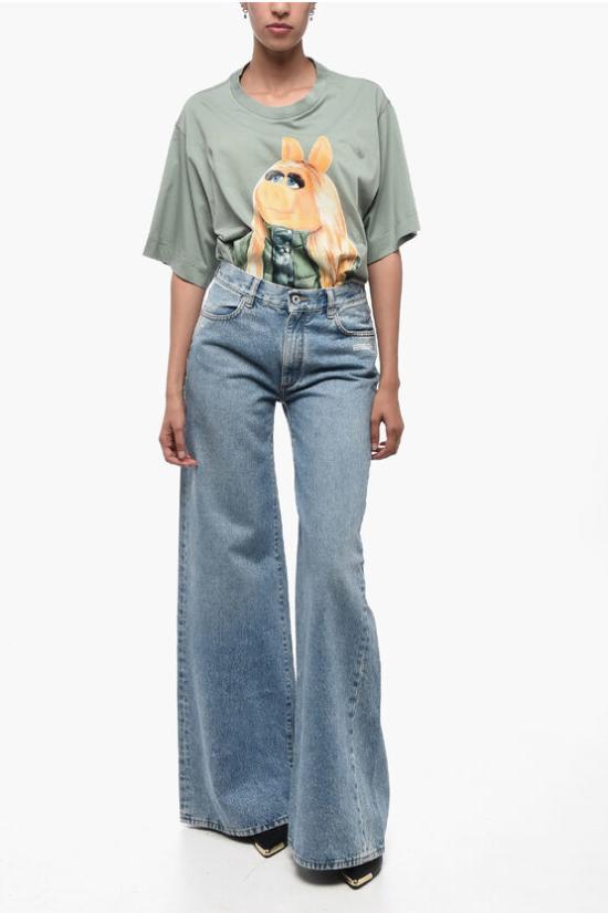  오프화이트 데님 팬츠 OWYA007 773077 8700 Light blue - OFF WHITE