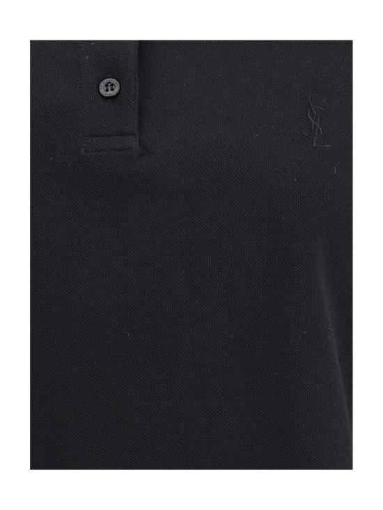 25SS 생로랑 폴로 티셔츠 824091Y37HC 1000 BLACK - SAINT LAURENT