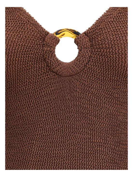 26SS 훈자 지 비키니 수영복 SCELINESH METALLICCH BROWN - HUNZA G