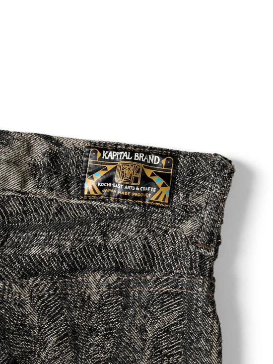  캐피탈 데님 팬츠 12온스 맥파이 데님 5P 오카벨보 진 블랙 베이지 - KAPITAL