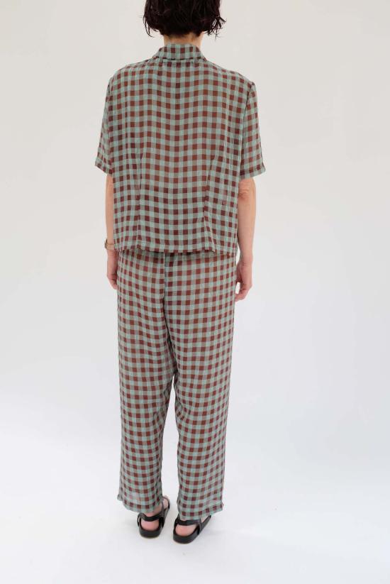  베클리나 스트레이트 팬츠 베이직 민트/테라깅엄 - BEKLINA