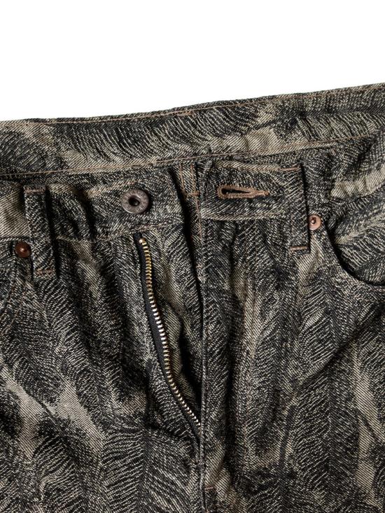  캐피탈 데님 팬츠 Kapital 12oz Magpie Denim 5 P Okabellbo 팬츠 블랙 블루 - KAPITAL