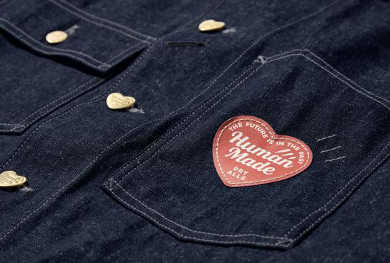 25SS 휴먼메이드 데님 자켓 데님 오버올 파스트 HM29JK004 블루 - HUMANMADE