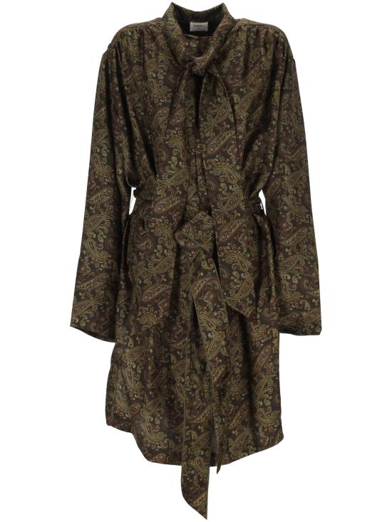 25SS 생로랑 긴팔 티셔츠 830263 Y6K901355 KAKI BORDEAUX