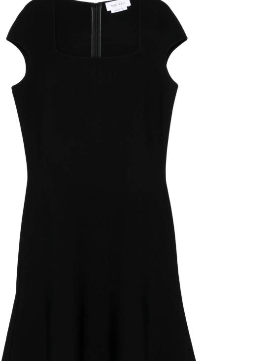 25SS 알렉산더 맥퀸 미디 원피스 829730 Q1BDC1000 Black - ALEXANDER MCQUEEN