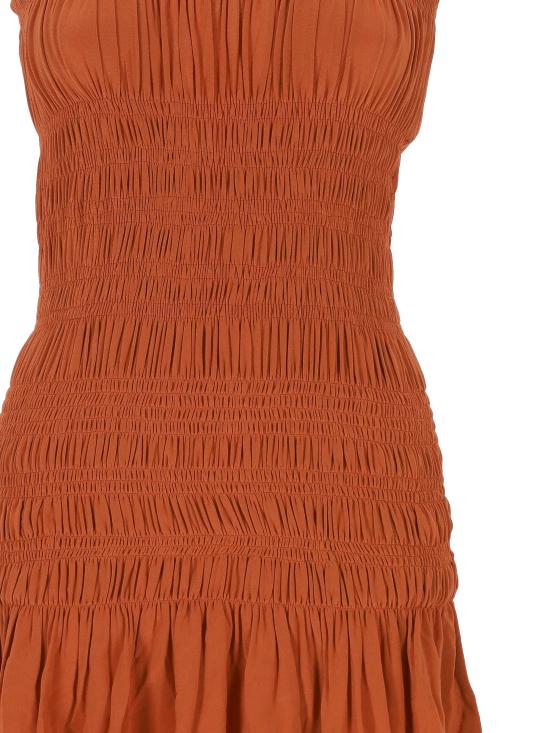 25SS 생로랑 숏 원피스 819031 Y37LF6689 ORANGE BRULE - SAINT LAURENT