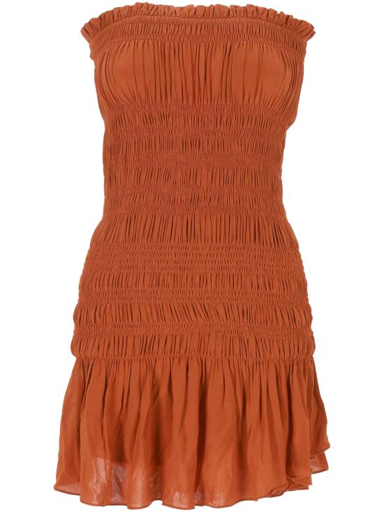 25SS 생로랑 숏 원피스 819031 Y37LF6689 ORANGE BRULE