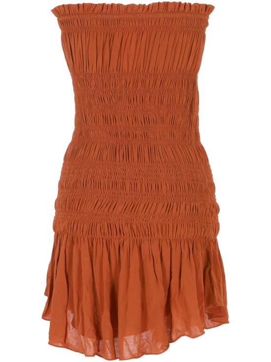 25SS 생로랑 숏 원피스 819031 Y37LF6689 ORANGE BRULE - SAINT LAURENT