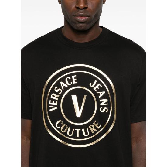 25SS 베르사체 반팔 티셔츠 78GAHT01CJ00T G89 BLACK DOM - VERSACE