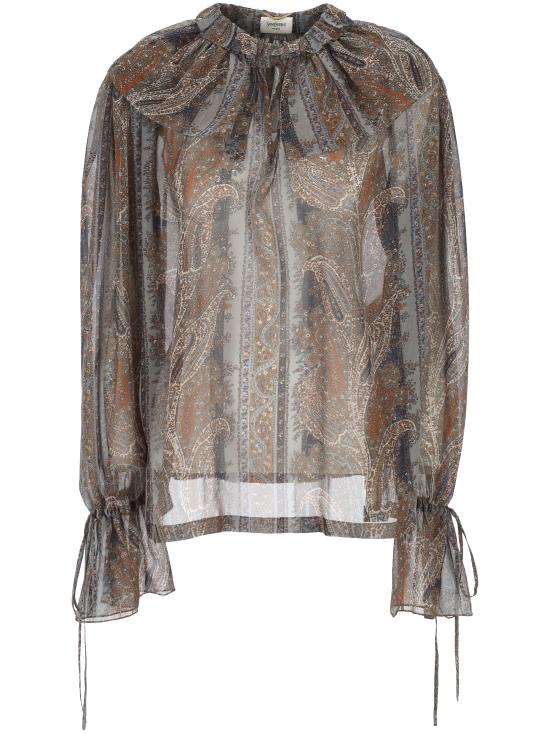 25SS 생로랑 블라우스 819584 Y3K588490 MultiColour