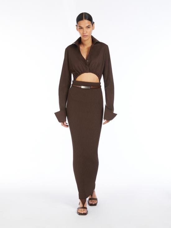 25SS 막스마라 블라우스 2511111243600 041 Brown - MAX MARA