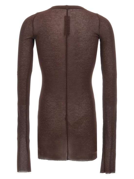 25FW 릭 오웬스 긴팔 티셔츠 RU01E5250RC14 Brown - RICK OWENS