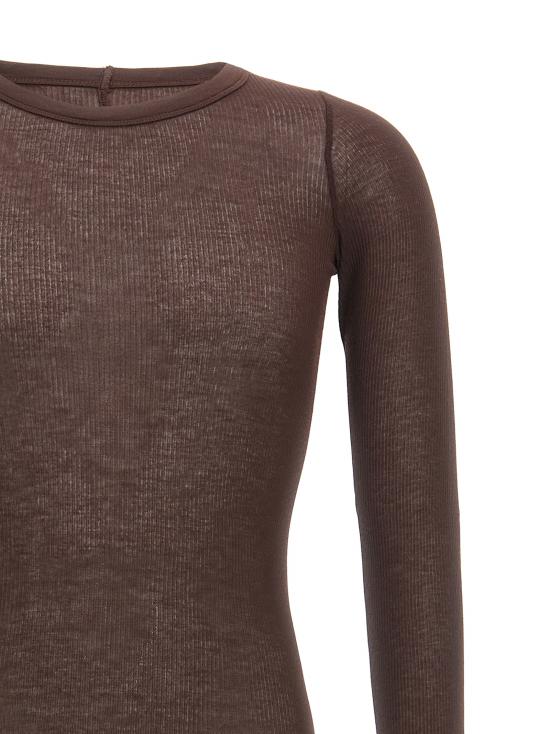 25FW 릭 오웬스 긴팔 티셔츠 RU01E5250RC14 Brown - RICK OWENS