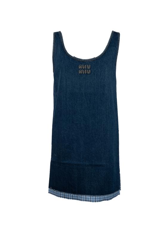 25SS 미우미우 숏 원피스 GWA2191568 F0008 BLEU