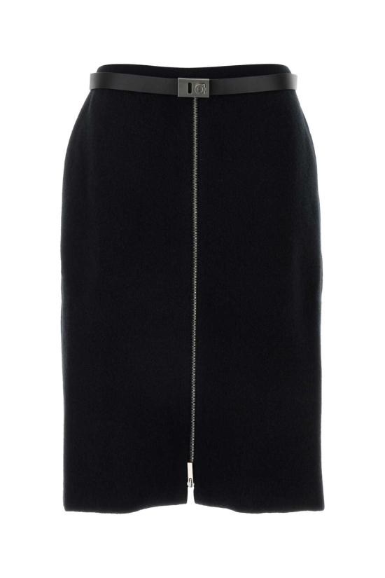 25SS 살바토레 페라가모 미디 스커트 112960780696 NERO BLACK
