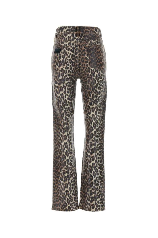 25SS 가니 스트레이트 팬츠 J1608 943 ANIMAL PRINT - GANNI