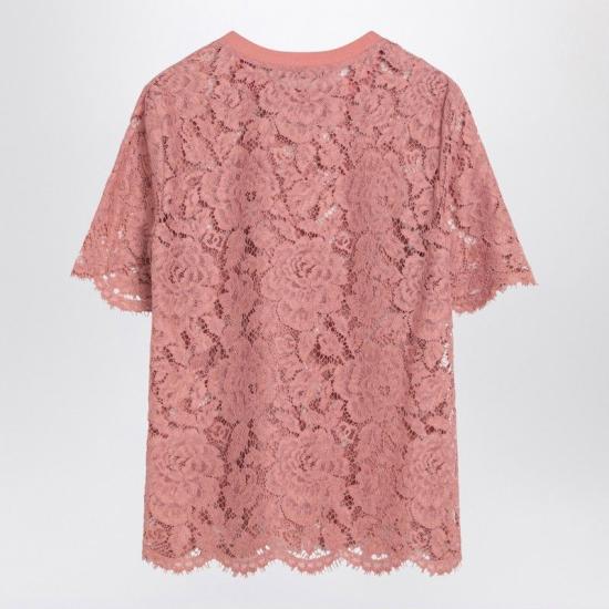  돌체앤가바나 반팔 티셔츠 F8V21THLM7L F0473 PINK - DOLCE & GABBANA