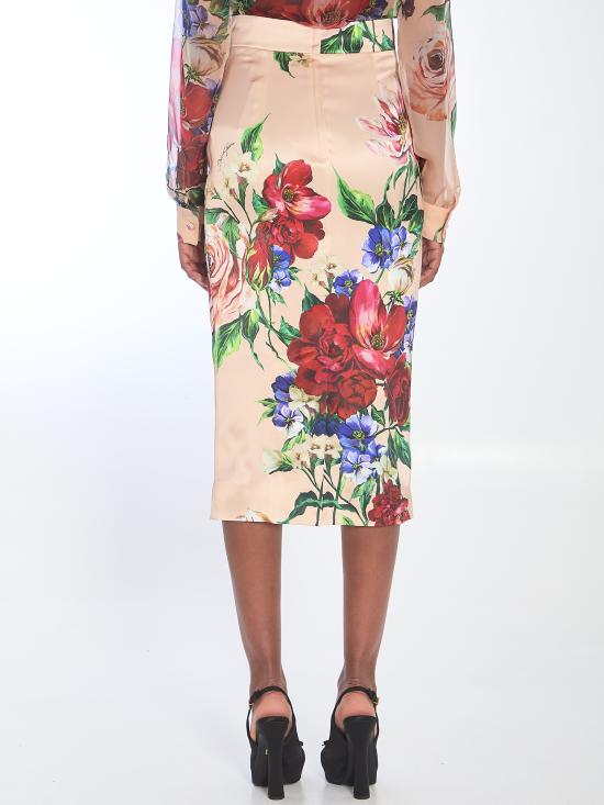 25SS 돌체앤가바나 미디 스커트 F4BCATFSIB5 H25PR FLORAL - DOLCE & GABBANA