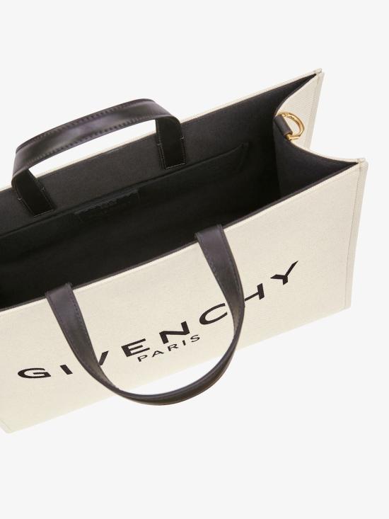 25FW 지방시 미디움 G 토트 캔버스 쇼핑백 BB50N2B1DR 255 WHITE - GIVENCHY