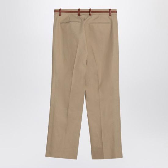 25SS 구찌 홀스빗 코튼 드릴 팬츠 820466Z8BZI 2502 BEIGE O TAN - GUCCI