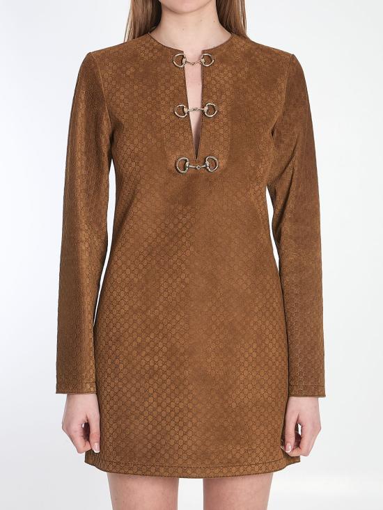 25SS 구찌 숏 원피스 817757XNA5G 2234 BROWN