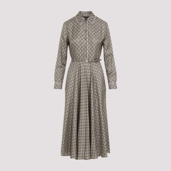 25SS 구찌 롱 원피스 813259Z8BWV 2237 CAMELEBONYMC - GUCCI