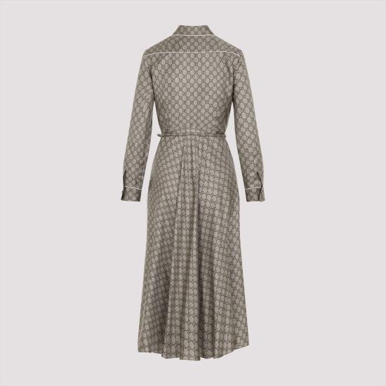 25SS 구찌 롱 원피스 813259Z8BWV 2237 CAMELEBONYMC - GUCCI