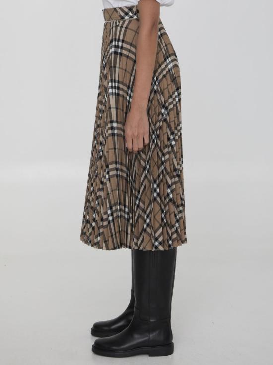 24FW 버버리 체크 플리츠 스커트 8093011 C1202 CHECKED - BURBERRY