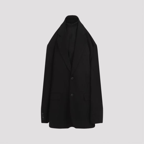  발렌시아가 미디 원피스 809048TRT01 1000 BLACK - BALENCIAGA