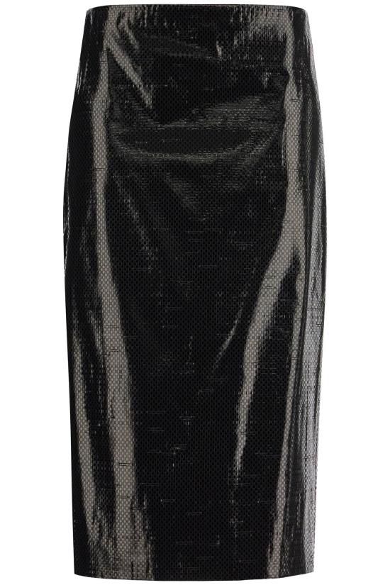 24FW 알렉산더 맥퀸 스커트 808575QBACW 1000 BLACK