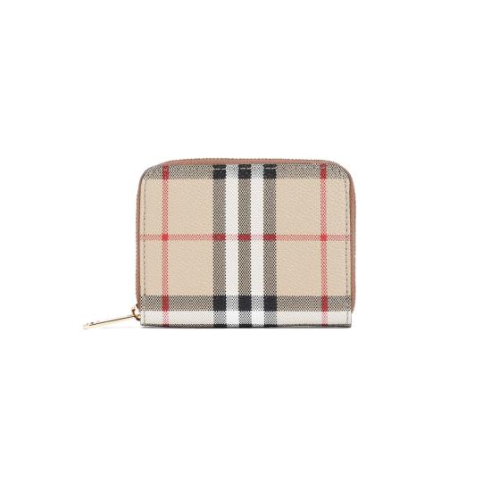 25FW 버버리 체크 레더 지퍼 지갑 8070600 A9534 PRINTED