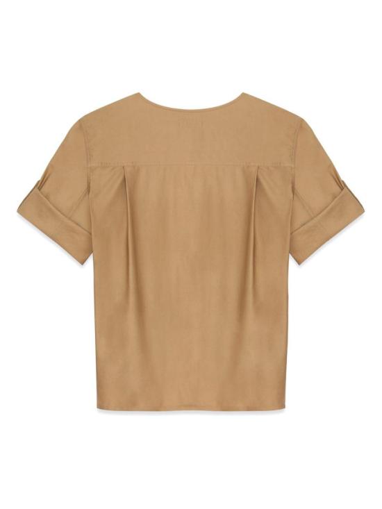  생로랑 반팔 티셔츠 790080Y7I17 2495 CAMEL - SAINT LAURENT
