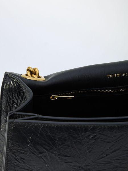 25FW 발렌시아가 크러쉬 숄더백 785602210IT 1000 BLACK - BALENCIAGA