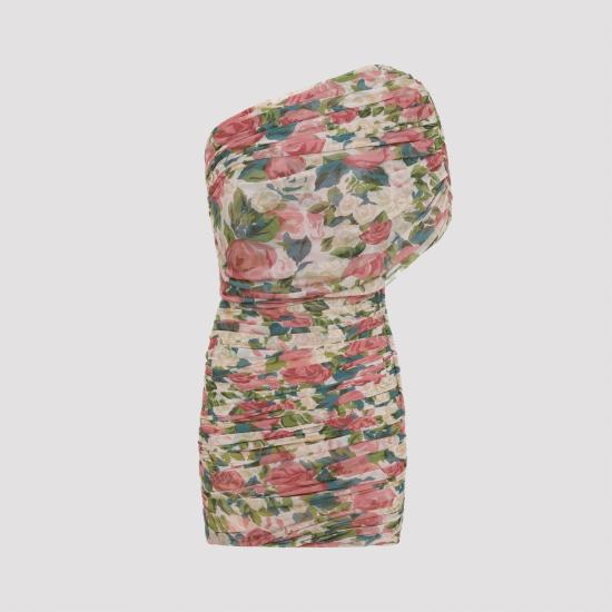  생로랑 숏 원피스 781340Y5I71 8290 FLORAL - SAINT LAURENT