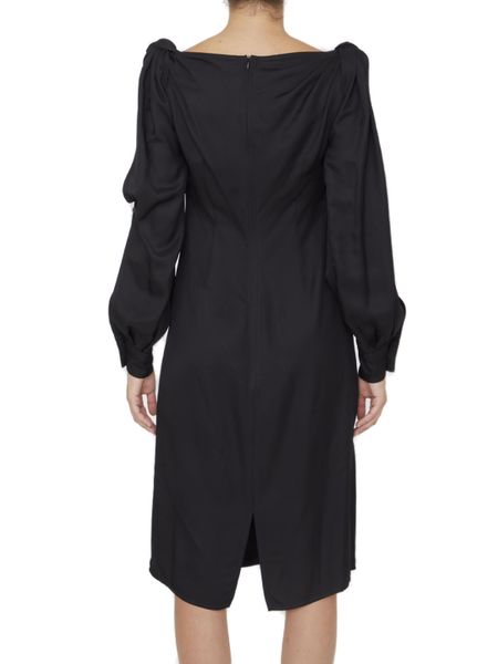  보테가베네타 미디 원피스 750275V35B0 1000 BLACK - BOTTEGA VENETA