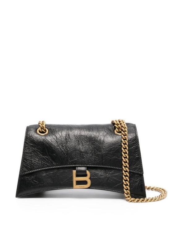25FW 발렌시아가 크러쉬 스몰 체인 백 716351210IT 1000 BLACK