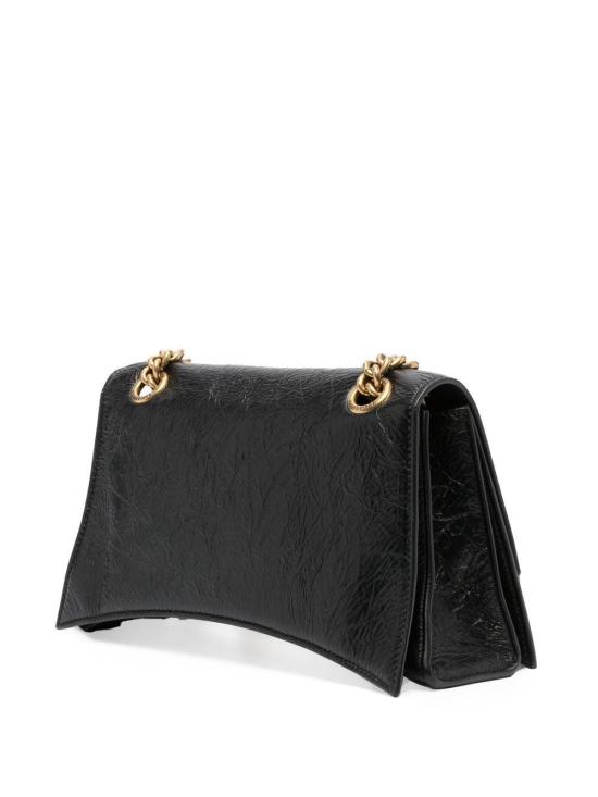 25FW 발렌시아가 크러쉬 스몰 체인 백 716351210IT 1000 BLACK - BALENCIAGA