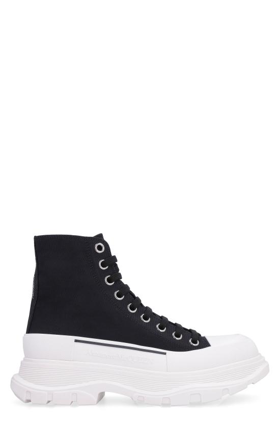 25SS 알렉산더 맥퀸 트레드 슬릭 부츠 697080W4MV2 1070 BLACK