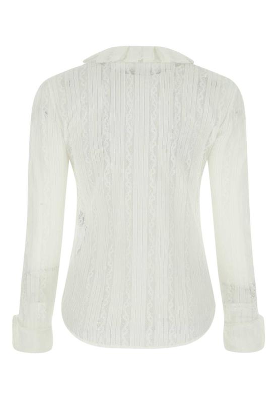  생로랑 긴팔 티셔츠 680716Y4E02 9601 WHITE - SAINT LAURENT